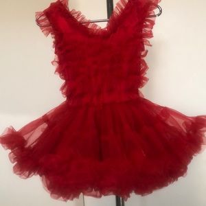 Lovely POPATU tutu litl girl red Dress